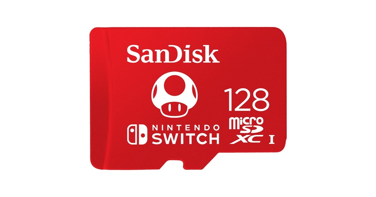 SanDisk Nintendo Switch 128 GB microSDXC, Speicherkarte(rot, UHS-I U3, V30)