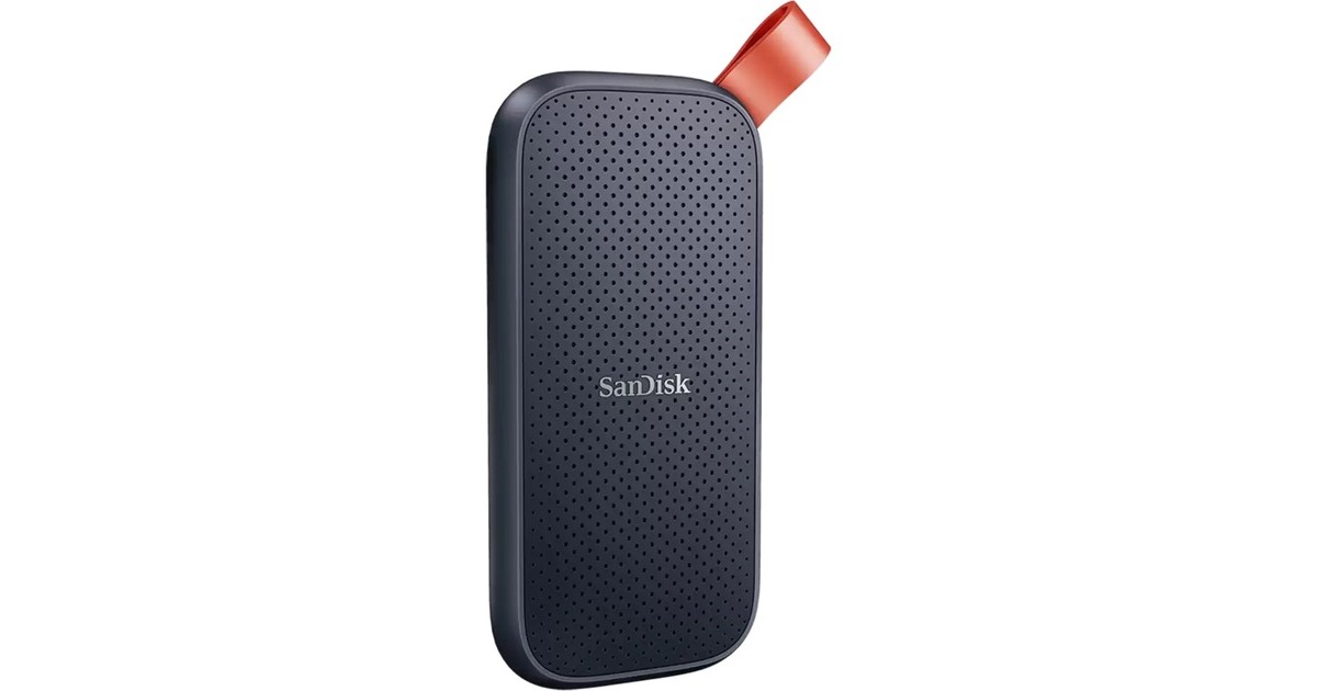 SanDisk Portable SSD 480 GB, Externe SSD(schwarz/orange, USB-C 3.2 Gen 2 (10 Gbit/s))