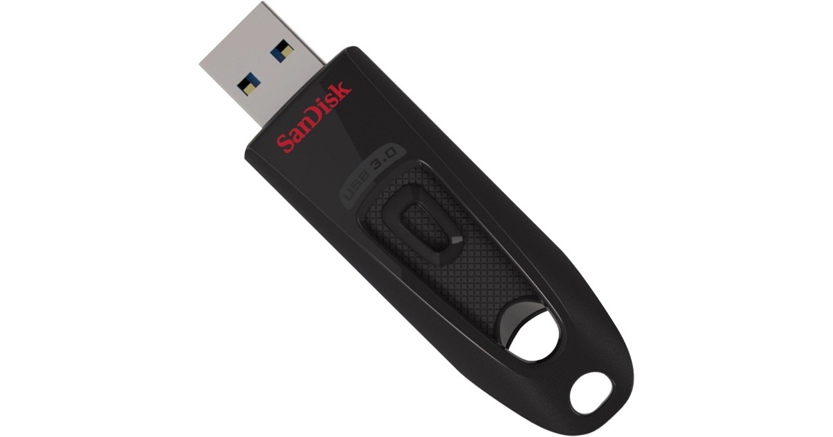 SanDisk Ultra 16 GB, USB-Stick(schwarz/rot, USB-A 3.2 Gen1)