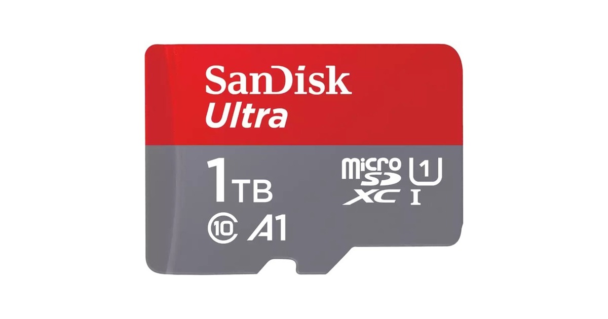 SanDisk Ultra 1 TB microSDXC, Speicherkarte(grau/rot, UHS-I U1, Class 10, A1)