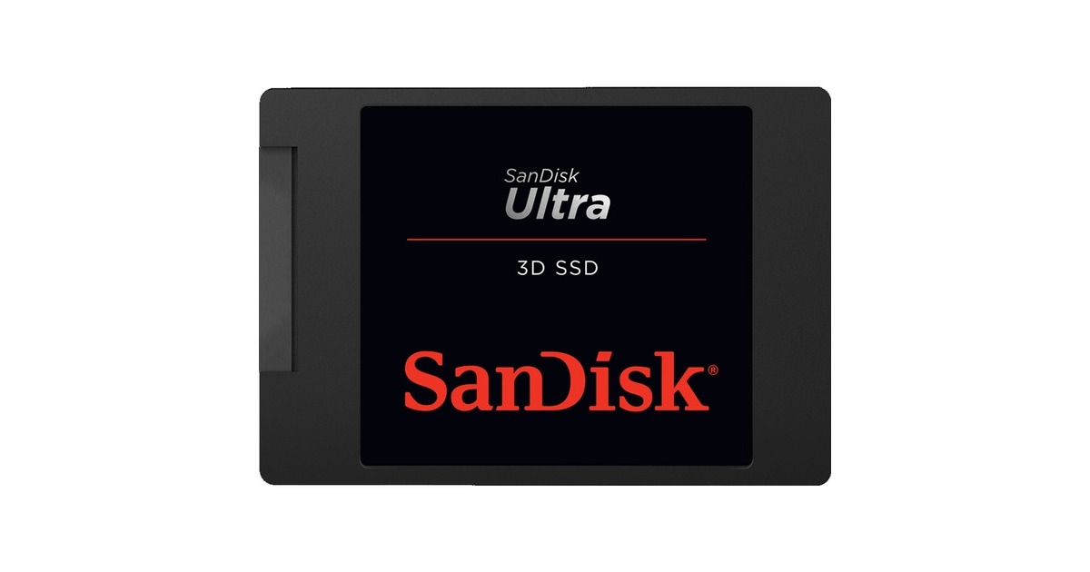 SanDisk Ultra 3D 2 TB, SSD(schwarz, SATA 6 Gb/s, 2,5")