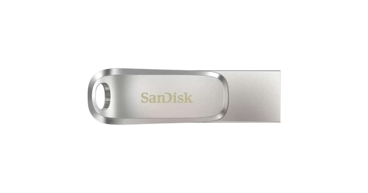 SanDisk Ultra Dual Drive Luxe 1 TB, USB-Stick(silber, USB-A 3.2 Gen 1, USB-C 3.2 Gen 1)