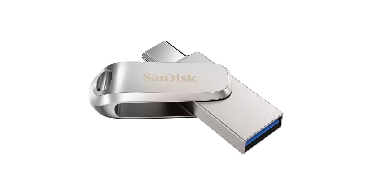 SanDisk Ultra Dual Drive Luxe 256 GB, USB-Stick(silber, USB-A 3.2 Gen 1, USB-C 3.2 Gen 1)