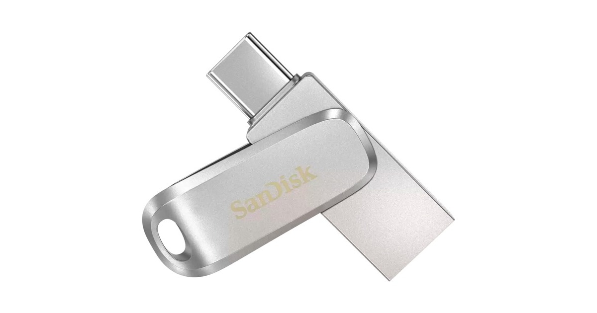 SanDisk Ultra Dual Drive Luxe 256 GB, USB-Stick(silber, USB-A 3.2 Gen 1, USB-C 3.2 Gen 1)