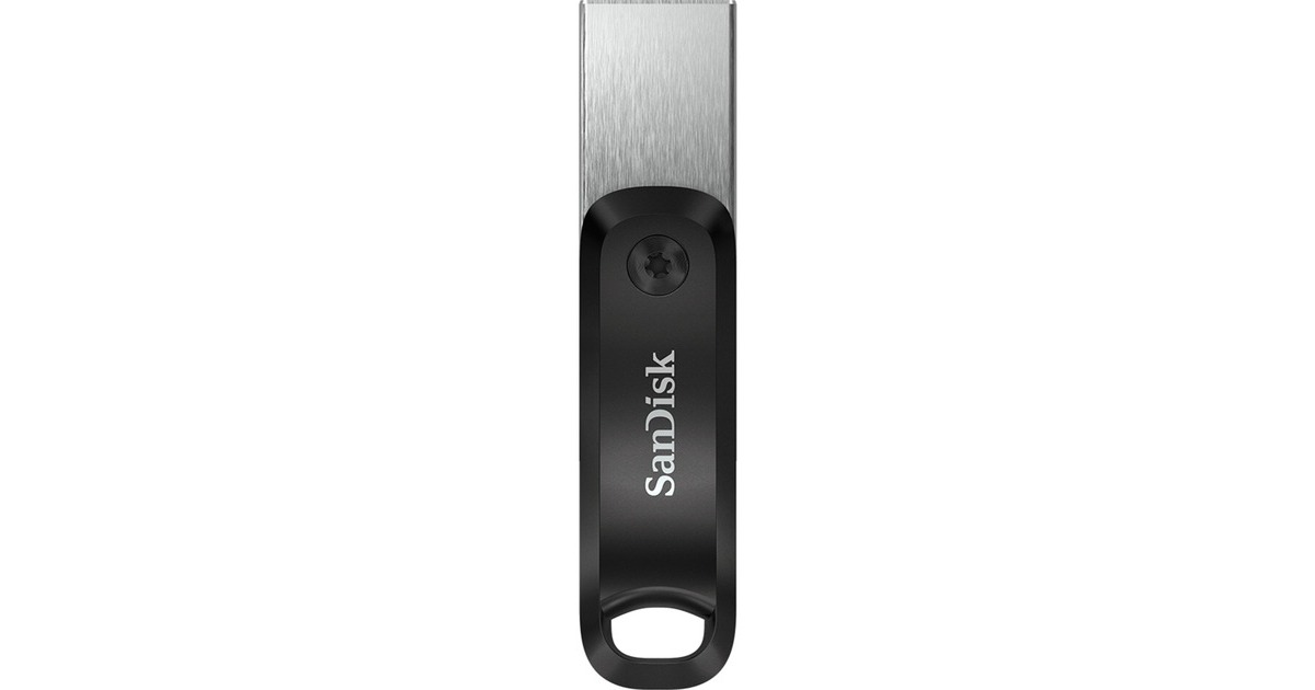 SanDisk iXpand Go 256 GB, USB-Stick(schwarz/silber, USB-A 3.2 Gen 1, Apple Lightning Connector)