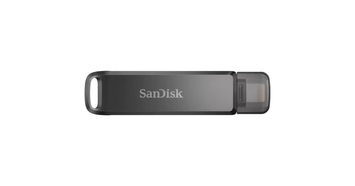 SanDisk iXpand Luxe 64 GB, USB-Stick(schwarz, USB-C 3.2 Gen 1, Apple Lightning Connector)