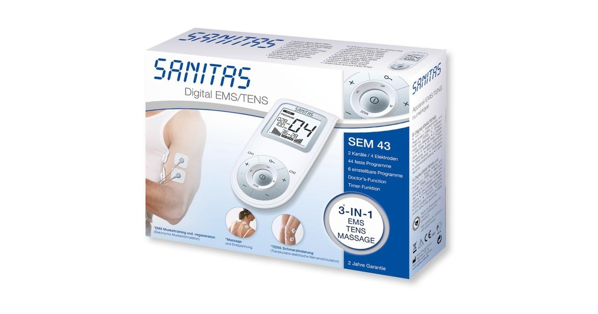 Sanitas Elektrostimulationsgerät SEM 43, Massagegerät(weiß)