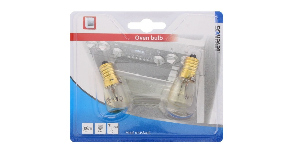 Scanpart Backofenlampe E14 15W 300° 110Lm(2 Stück)