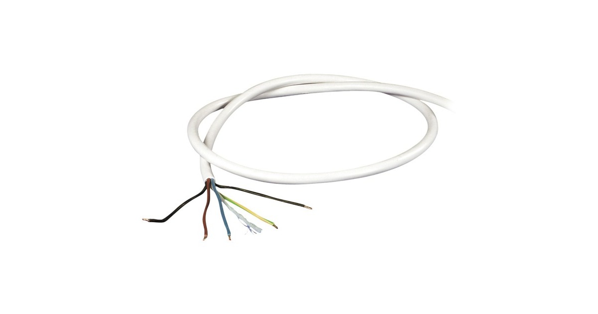 Scanpart Herdanschlussleitung 5x2,5mm², Kabel(weiß, 1,5 Meter)