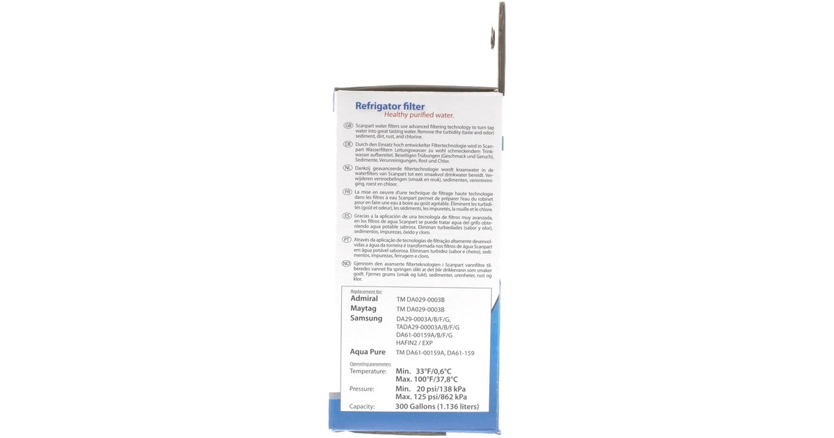 Scanpart Kühlschrankfilter (ähnlich Samsung DA29-003A/B/F/G)