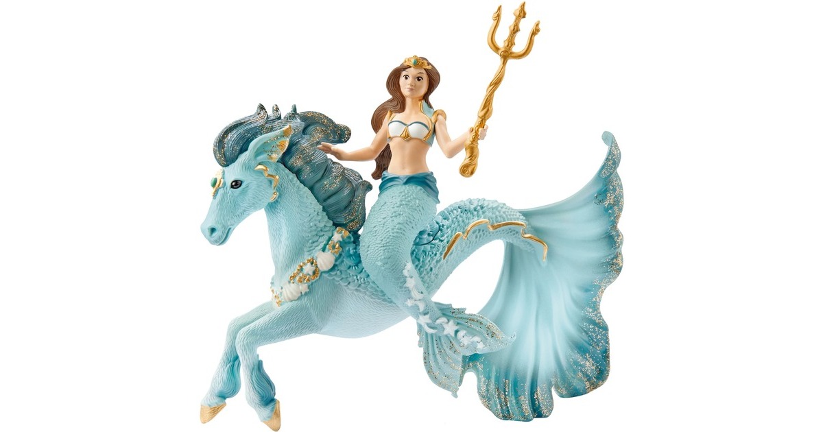 Schleich Bayala Meerjungfrau-Eyela auf Unterwasserpferd, Spielfigur