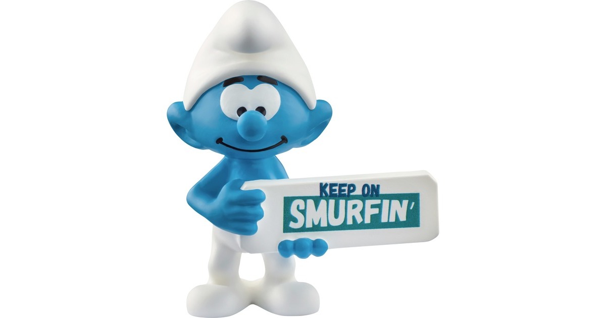 Schleich Die Schlümpfe Schlumpf Smurfin Schild, Spielfigur