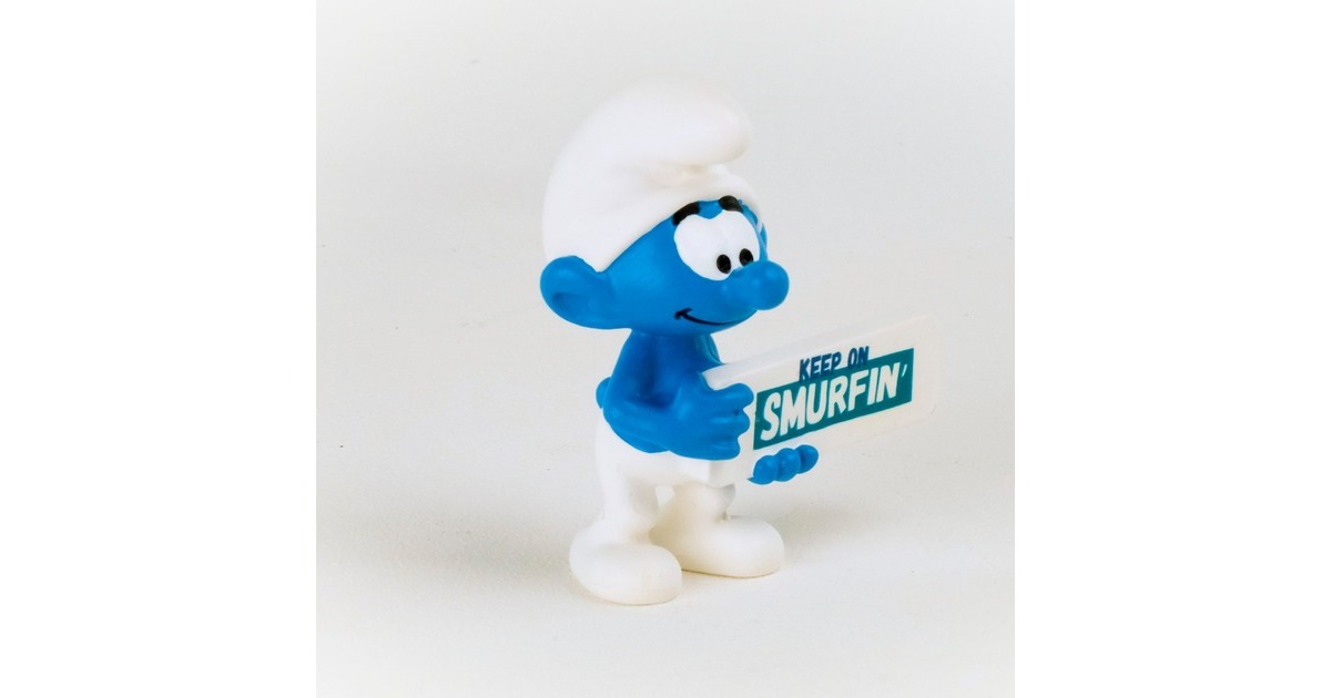 Schleich Die Schlümpfe Schlumpf Smurfin Schild, Spielfigur