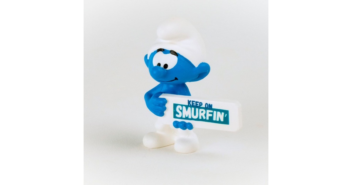 Schleich Die Schlümpfe Schlumpf Smurfin Schild, Spielfigur