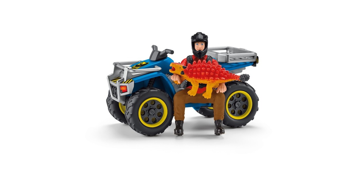 Schleich Dinosaurs Flucht auf Quad vor Velociraptor, Spielfigur