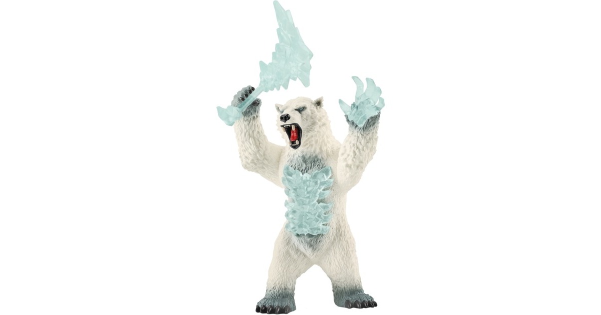Schleich Eldrador Blizzard Bär mit Waffe, Spielfigur