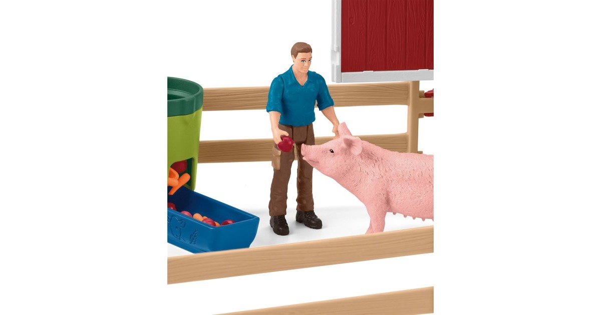 Schleich Farm World Große Farm mit Tieren & Zubehör, Spielgebäude
