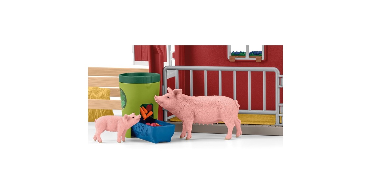 Schleich Farm World Große Farm mit Tieren & Zubehör, Spielgebäude