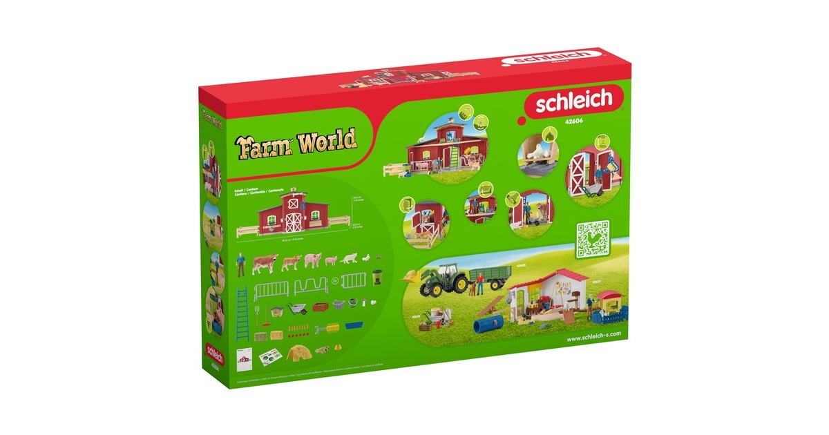 Schleich Farm World Große Farm mit Tieren & Zubehör, Spielgebäude