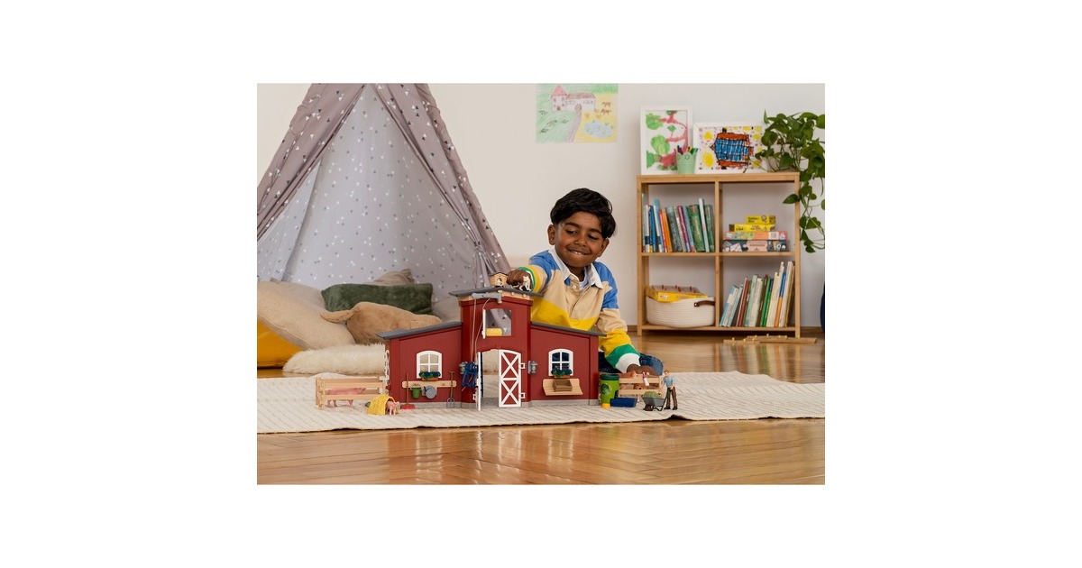 Schleich Farm World Große Farm mit Tieren & Zubehör, Spielgebäude