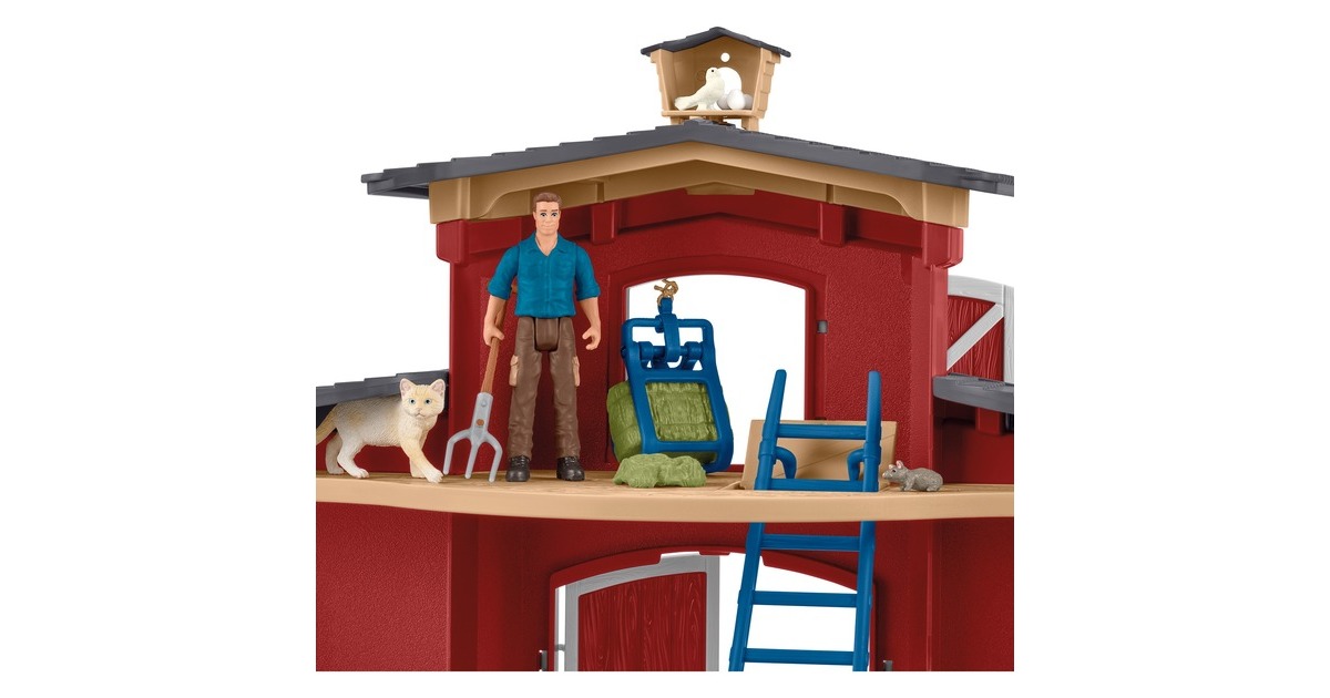 Schleich Farm World Große Farm mit Tieren & Zubehör, Spielgebäude