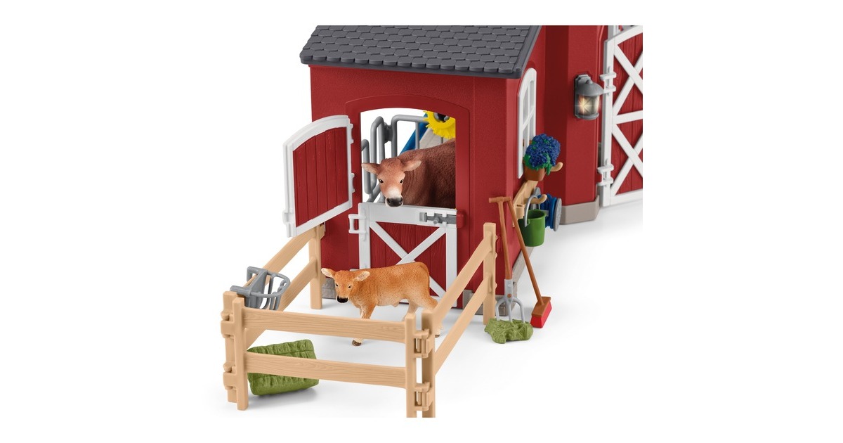 Schleich Farm World Große Farm mit Tieren & Zubehör, Spielgebäude