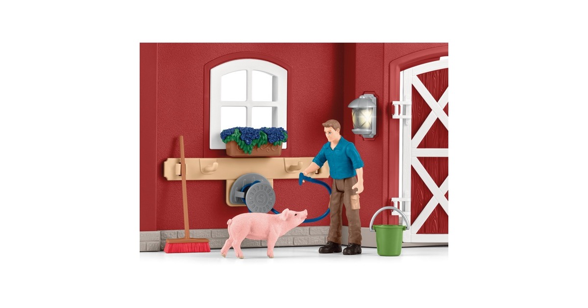Schleich Farm World Große Farm mit Tieren & Zubehör, Spielgebäude