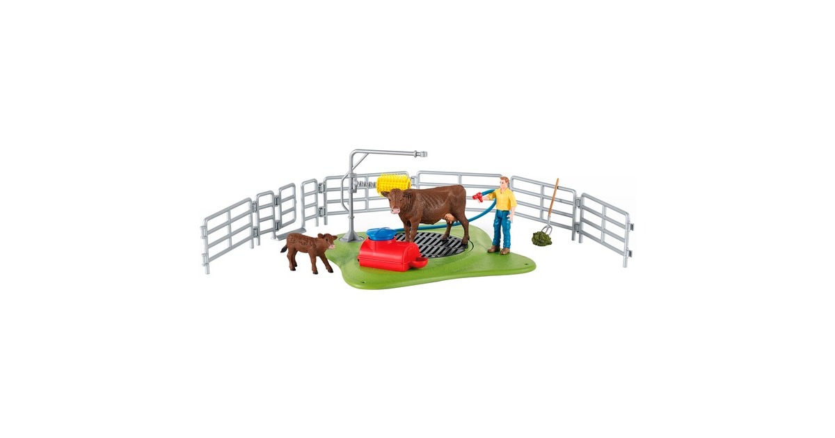 Schleich Farm World Kuh Waschstation, Spielfigur