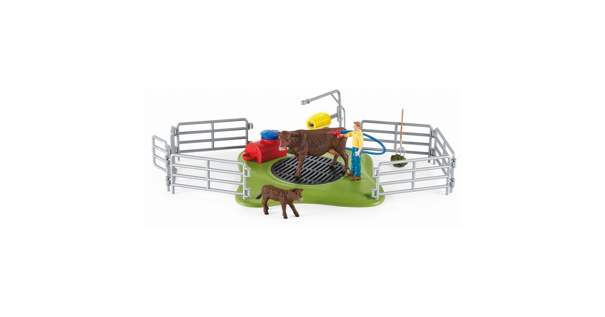 Schleich Farm World Kuh Waschstation, Spielfigur