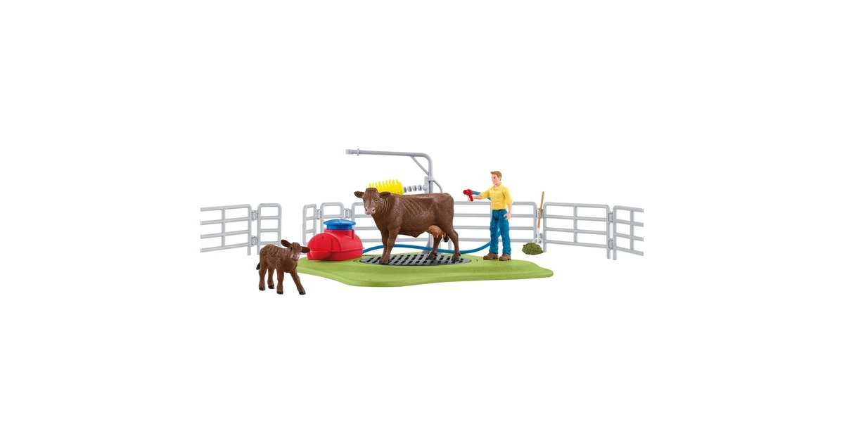 Schleich Farm World Kuh Waschstation, Spielfigur