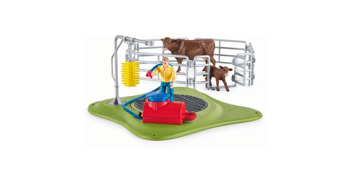Schleich Farm World Kuh Waschstation, Spielfigur