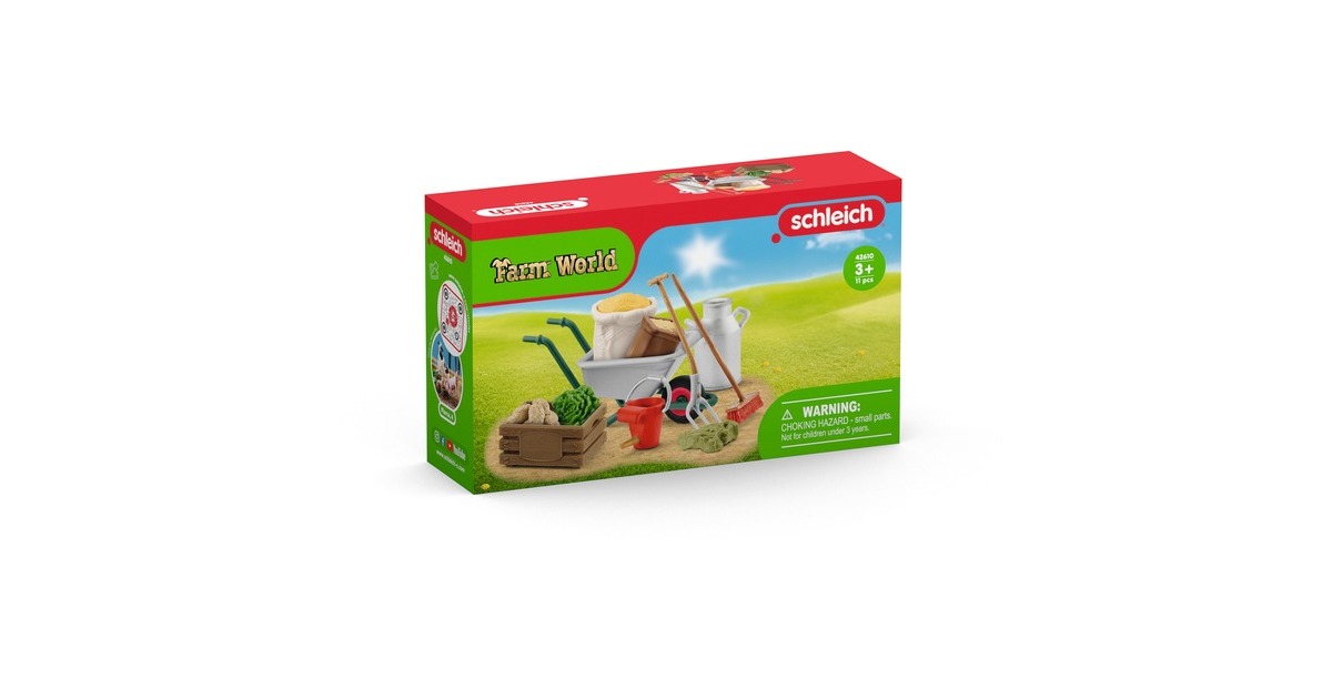 Schleich Farm World Stallpflege Zubehör, Spielfigur