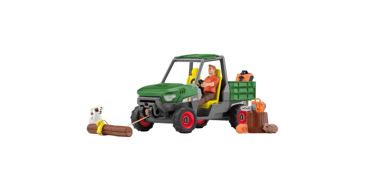 Schleich Farm World Waldbauer mit Fahrzeug, Spielfigur