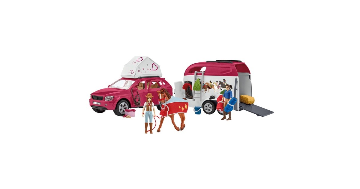 Schleich Horse Club Abenteuer mit Auto und Pferdeanhänger, Spielfahrzeug