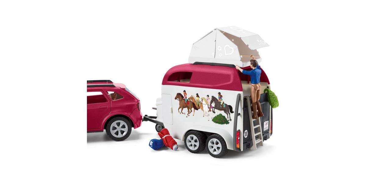 Schleich Horse Club Abenteuer mit Auto und Pferdeanhänger, Spielfahrzeug