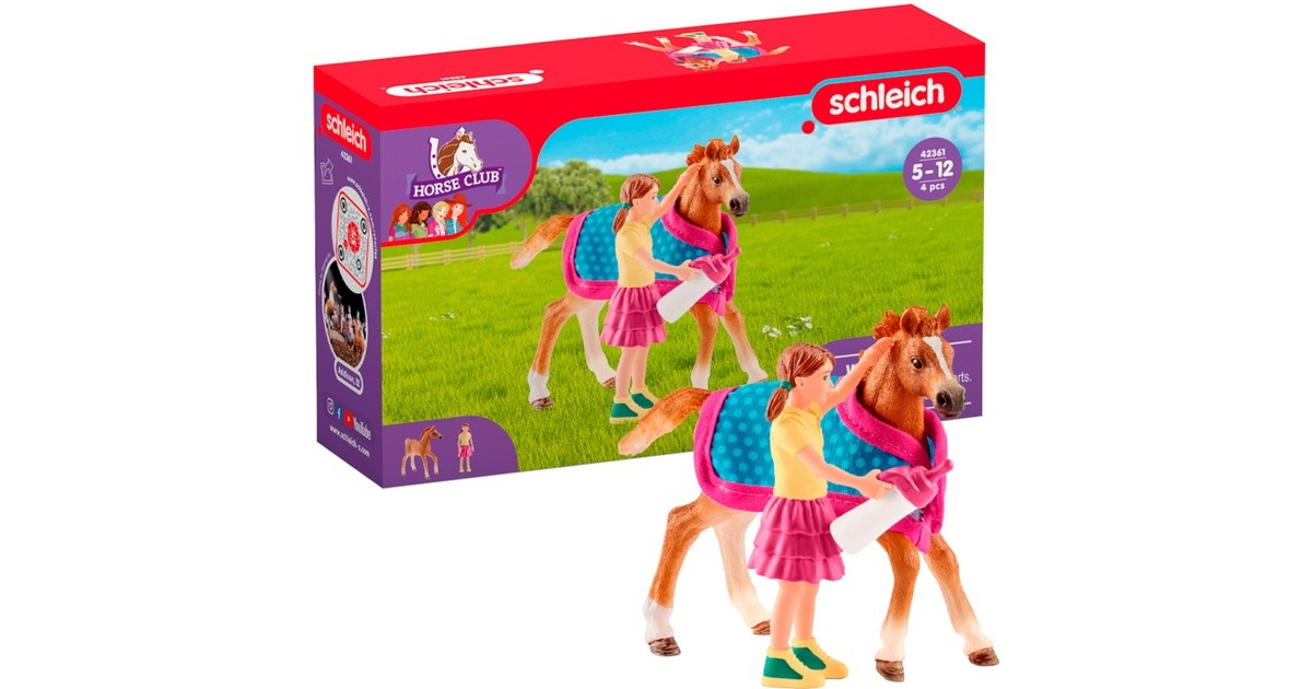 Schleich Horse Club Fohlen mit Decke, Spielfahrzeug