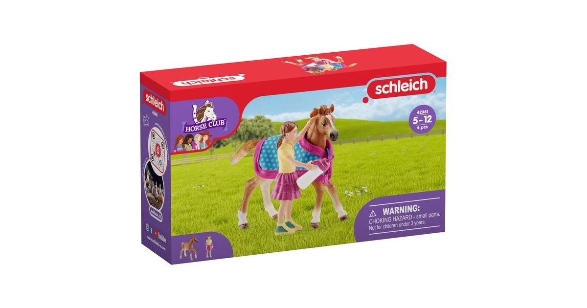 Schleich Horse Club Fohlen mit Decke, Spielfahrzeug