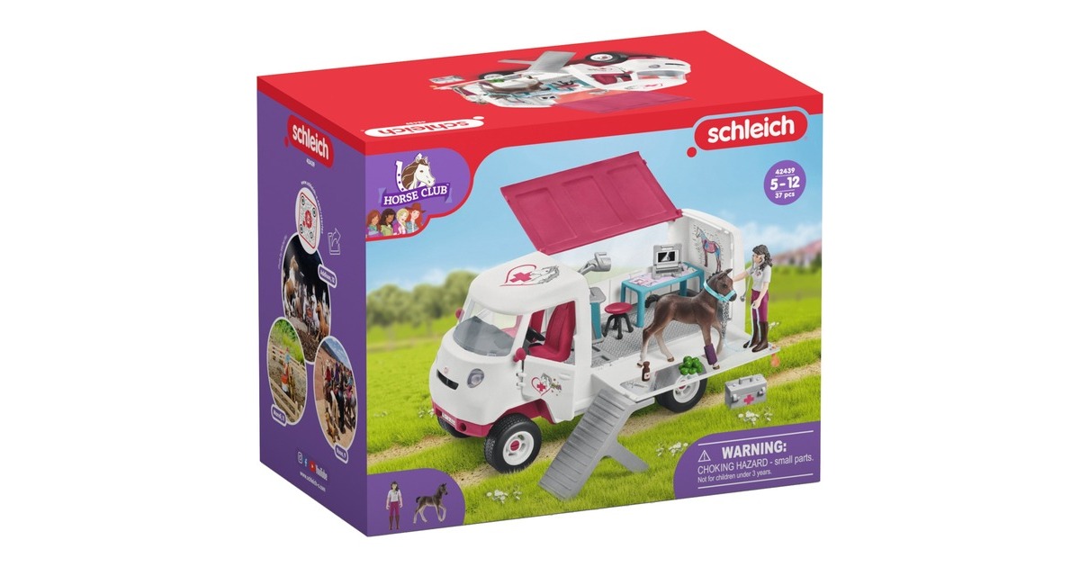 Schleich Horse Club Mobile Tierärztin mit Hannoveraner Fohlen, Spielfahrzeug