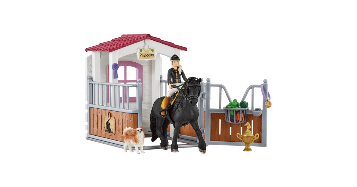 Schleich Horse Club Pferdebox mit Tori & Princess, Spielfigur