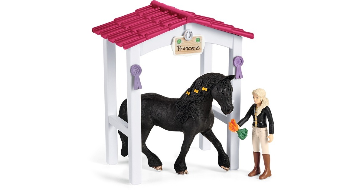 Schleich Horse Club Pferdebox mit Tori & Princess, Spielfigur