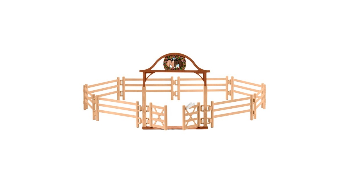 Schleich Horse Club Pferdekoppel mit Eingangstor, Spielfigur
