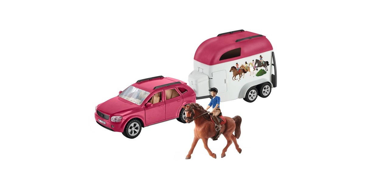 Schleich Horse Club SUV mit Anhänger, Spielfahrzeug