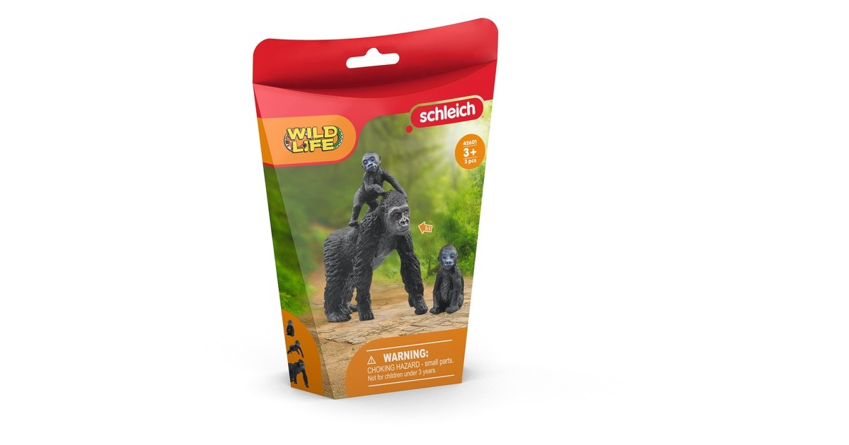 Schleich Wild Life Flachland Gorilla Familie, Spielfigur