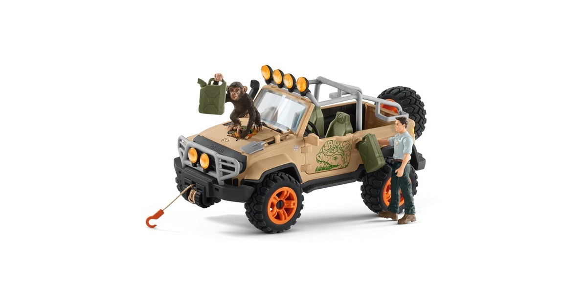 Schleich Wild Life Geländewagen m Seilwinde, Spielfigur