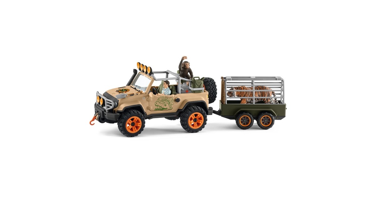 Schleich Wild Life Geländewagen m Seilwinde, Spielfigur