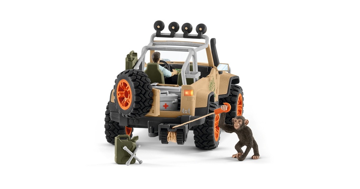 Schleich Wild Life Geländewagen m Seilwinde, Spielfigur