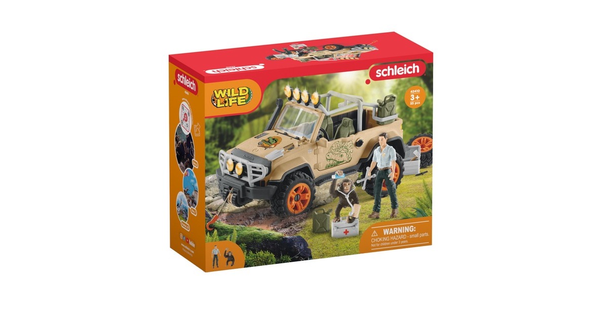 Schleich Wild Life Geländewagen m Seilwinde, Spielfigur
