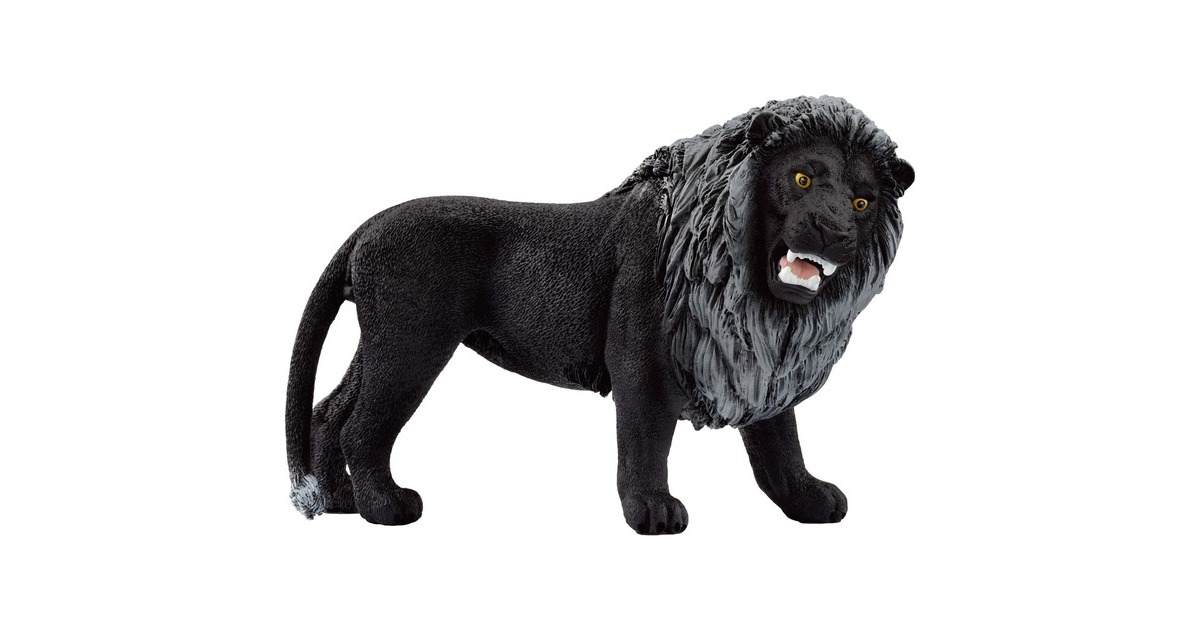 Schleich Wild Life Löwe schwarz, Spielfigur(brüllend)