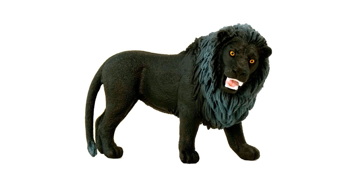 Schleich Wild Life Löwe schwarz, Spielfigur(brüllend)