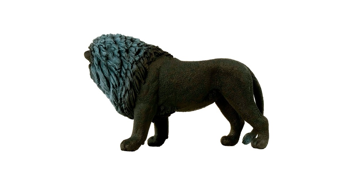 Schleich Wild Life Löwe schwarz, Spielfigur(brüllend)